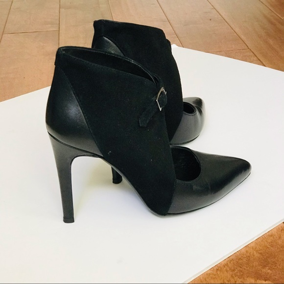 Scarpa Black Leather & Suede Heels - Picture 5 of 13